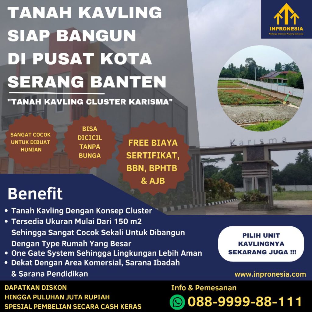 PROMO TANAH KAVLING CLUSTER KARISMA